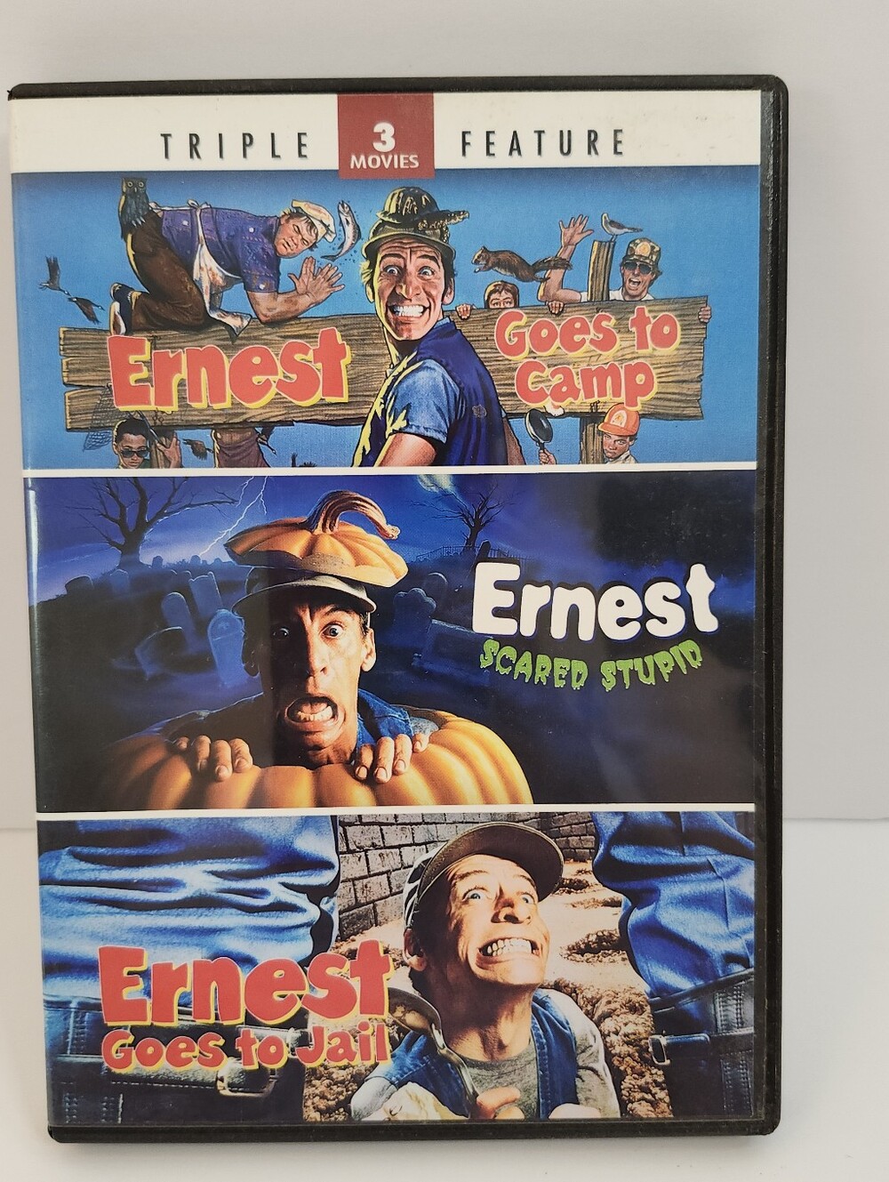 ERNEST GOES TO CAMP/JAIL, Scared STUPID Buena Vista Triple Feature DVD 2011 EUC